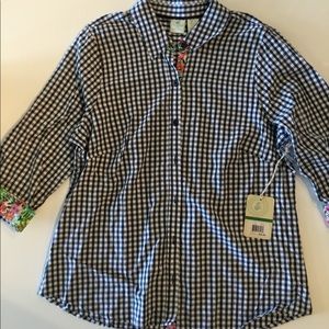 Caribbean Joe Button Up! Perfect for summer! SZ L